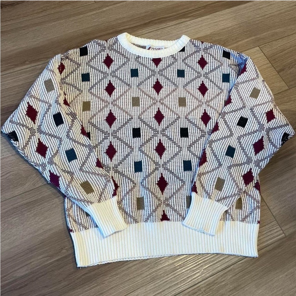 Vintage Men’s Argyle Crewneck Sweater
